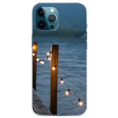 Силиконовый чехол "Гирлянды на причале" на Apple iPhone 12 Pro Max / Айфон 12 Про Макс Case Place