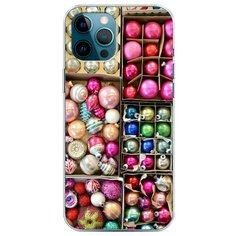 Силиконовый чехол "Елочные игрушки" на Apple iPhone 12 Pro Max / Айфон 12 Про Макс Case Place
