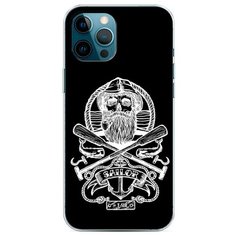 Силиконовый чехол "Тату моряк" на Apple iPhone 12 Pro Max / Айфон 12 Про Макс Case Place