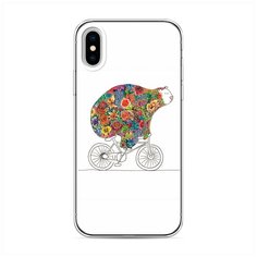 Силиконовый чехол "Хобби велосипед 8" на Apple iPhone X (10) / Айфон Икс (Десять) Case Place