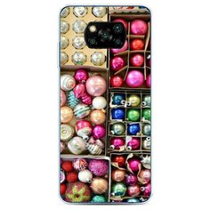 Силиконовый чехол "Елочные игрушки" на Xiaomi Poco X3 NFC / Сяоми Поко X3 NFC Case Place