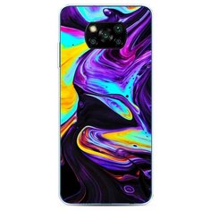 Силиконовый чехол "Фиолетовый флюид арт" на Xiaomi Poco X3 NFC / Сяоми Поко X3 NFC Case Place