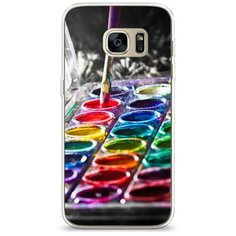 Силиконовый чехол "Палитра красок" на Samsung Galaxy S7 / Самсунг Галакси С 7 Case Place
