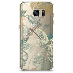 Силиконовый чехол "Тени стрекоз" на Samsung Galaxy S7 / Самсунг Галакси С 7 Case Place