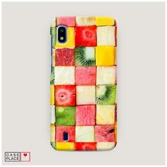 Чехол Пластиковый Samsung Galaxy A10 Фруктовые кубики Case Place