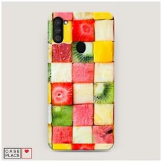 Чехол Пластиковый Samsung Galaxy A11 Фруктовые кубики Case Place