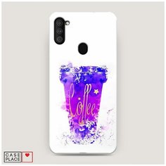 Чехол Пластиковый Samsung Galaxy A11 Кофейный стакан арт Case Place