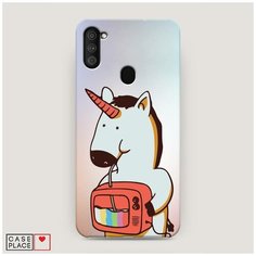 Чехол Пластиковый Samsung Galaxy A11 Единорог и телевизор Case Place
