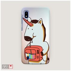 Чехол Пластиковый Samsung Galaxy A10 Единорог и телевизор Case Place