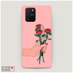 Чехол Пластиковый Samsung Galaxy S10 Lite Розы и нож Case Place