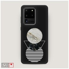 Чехол силиконовый Матовый Samsung Galaxy S20 Ultra Пирамида из кругов Case Place