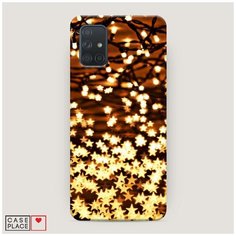 Чехол Пластиковый Samsung Galaxy A71 Новогодняя гирлянда Case Place