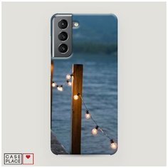 Чехол Пластиковый Samsung Galaxy S21 Гирлянды на причале Case Place