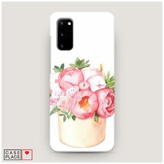 Чехол Пластиковый Samsung Galaxy S20 Коробка с пионами Case Place
