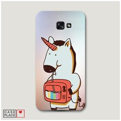 Чехол Пластиковый Samsung Galaxy A7 2017 Единорог и телевизор Case Place
