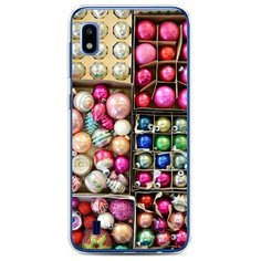 Силиконовый чехол "Елочные игрушки" на Samsung Galaxy A10 / Самсунг Галакси А10 Case Place