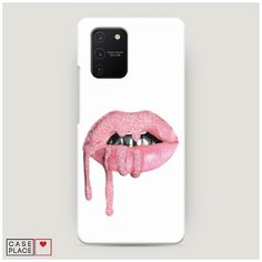 Чехол Пластиковый Samsung Galaxy A91 Потекший блеск на губах Case Place