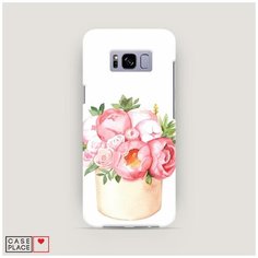 Чехол Пластиковый Samsung Galaxy S8 Коробка с пионами Case Place