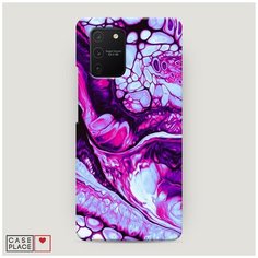 Чехол Пластиковый Samsung Galaxy A91 Розовый флюид арт Case Place