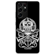 Чехол Силиконовый Samsung Galaxy S21 Ultra Тату моряк Case Place