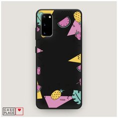 Чехол силиконовый Матовый Samsung Galaxy S20 Летняя рамка Case Place