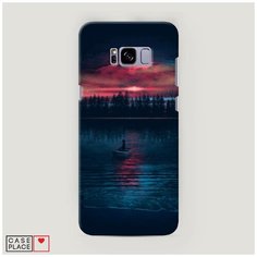 Чехол Пластиковый Samsung Galaxy S8 Plus Лодка в закате Case Place