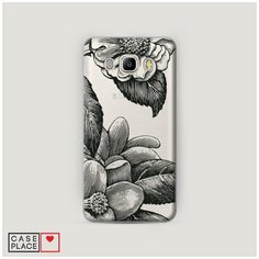 Чехол Пластиковый Samsung Galaxy J7 2016 Цветы тату Case Place