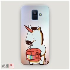 Чехол Пластиковый Samsung Galaxy A6 Единорог и телевизор Case Place