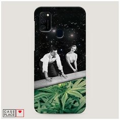 Чехол Пластиковый Samsung Galaxy M21 Ковер самокрут Case Place