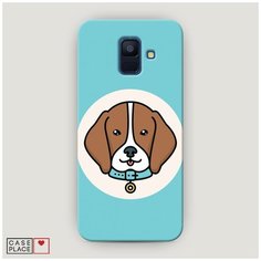 Чехол Пластиковый Samsung Galaxy A6 Собака в ошейнике Case Place