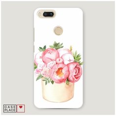 Чехол Пластиковый Xiaomi Mi A1 Коробка с пионами Case Place