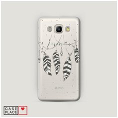 Чехол Пластиковый Samsung Galaxy J7 2016 Гирлянда из перьев 3 Case Place