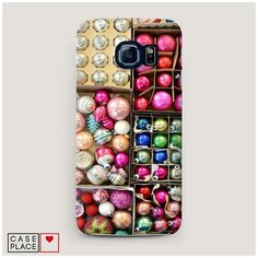 Чехол Пластиковый Samsung Galaxy S7 Елочные игрушки Case Place