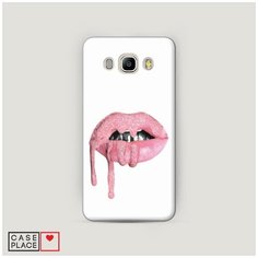 Чехол Пластиковый Samsung Galaxy J7 2016 Потекший блеск на губах Case Place