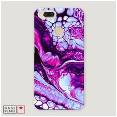 Чехол Пластиковый Xiaomi Mi A1 Розовый флюид арт Case Place