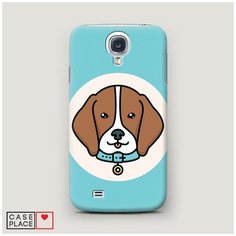 Чехол Пластиковый Samsung Galaxy S4 Собака в ошейнике Case Place