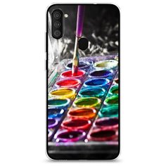 Силиконовый чехол "Палитра красок" на Samsung Galaxy M11 / Самсунг Галакси М11 Case Place