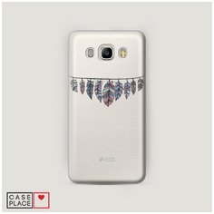 Чехол Пластиковый Samsung Galaxy J7 2016 Гирлянда из перьев 1 Case Place
