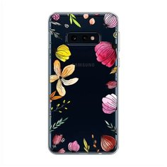 Силиконовый чехол "Цветочная рамка" на Samsung Galaxy S10E / Самсунг Галакси S10E Case Place