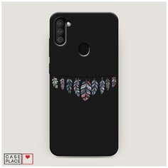 Чехол силиконовый Матовый Samsung Galaxy M11 Гирлянда из перьев 1 Case Place