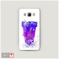 Чехол Пластиковый Samsung Galaxy J7 2016 Кофейный стакан арт Case Place