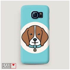 Чехол Пластиковый Samsung Galaxy S7 Собака в ошейнике Case Place