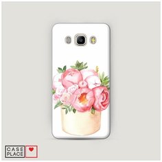 Чехол Пластиковый Samsung Galaxy J7 2016 Коробка с пионами Case Place