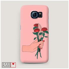 Чехол Пластиковый Samsung Galaxy S7 Розы и нож Case Place