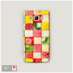 Чехол Пластиковый Samsung Galaxy J7 2016 Фруктовые кубики Case Place