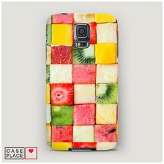 Чехол Пластиковый Samsung Galaxy S5 Фруктовые кубики Case Place