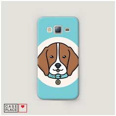 Чехол Пластиковый Samsung Galaxy J3 2016 Собака в ошейнике Case Place