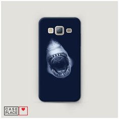 Чехол Пластиковый Samsung Galaxy J3 2016 Пасть акулы Case Place