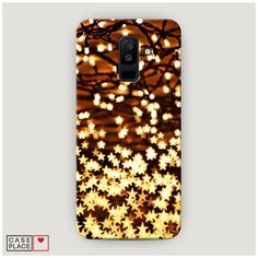 Чехол Пластиковый Samsung Galaxy A6 Plus Новогодняя гирлянда Case Place