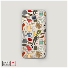 Чехол Пластиковый Samsung Galaxy J3 2016 Модный гардероб Case Place